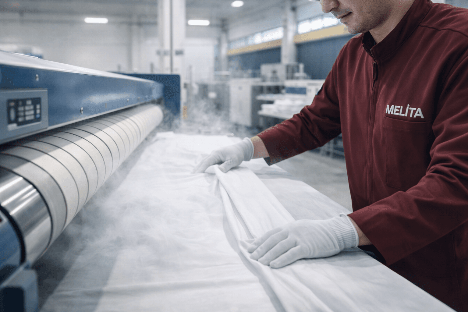 Rulo ütü ile nevresim ve çarşaf ütüleme süreci